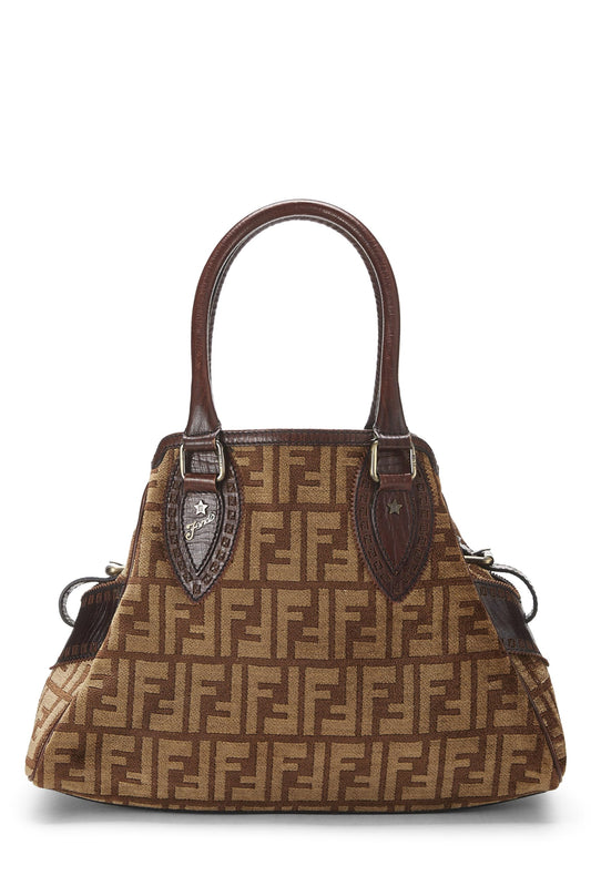 Fendi, Brown Zucca Velour Bag Du Jour Medium, Brown