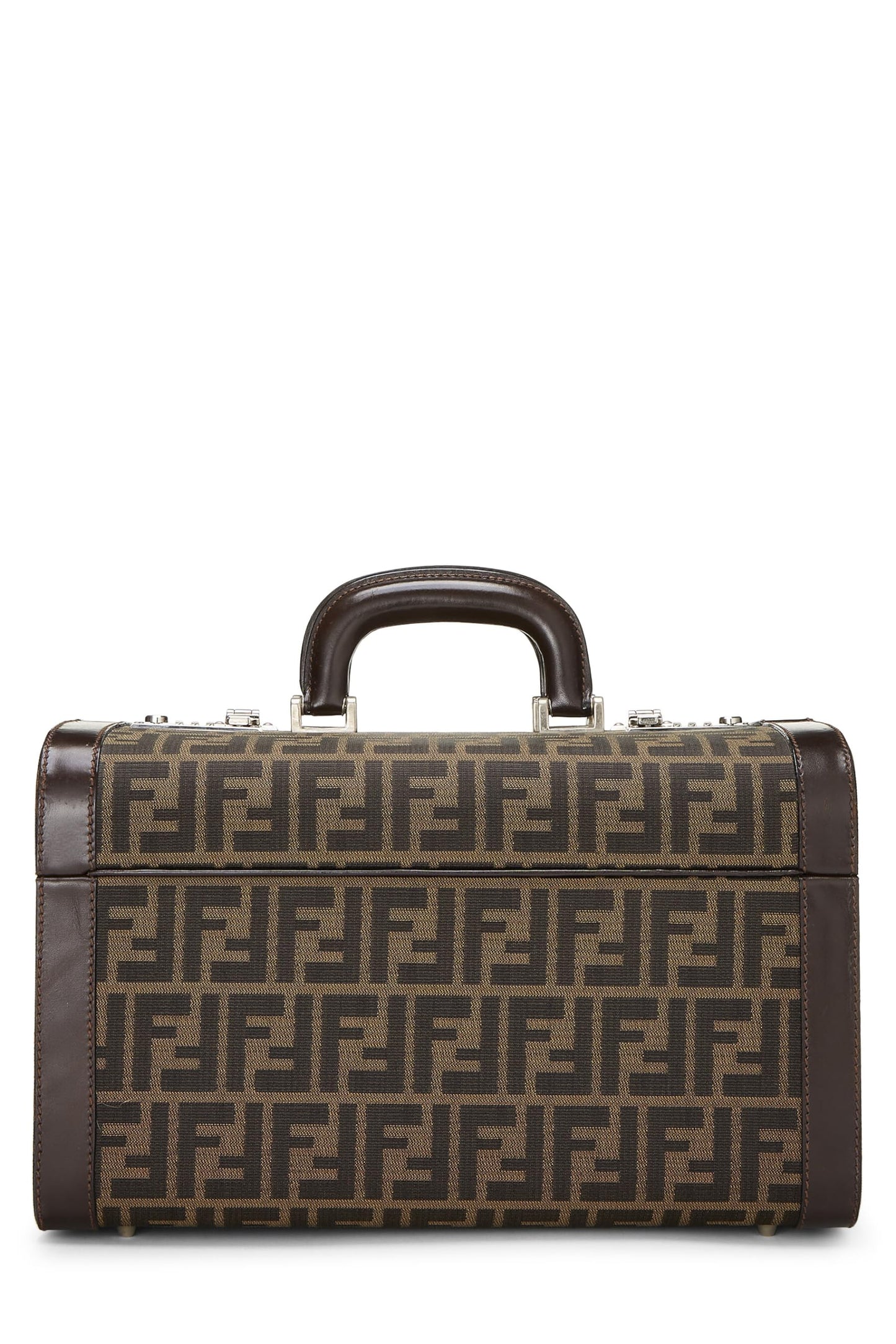 Fendi, Brown Zucca Canvas Box Vanity, Brown