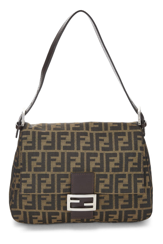 Fendi, Brown Zucca Canvas Mama, Brown