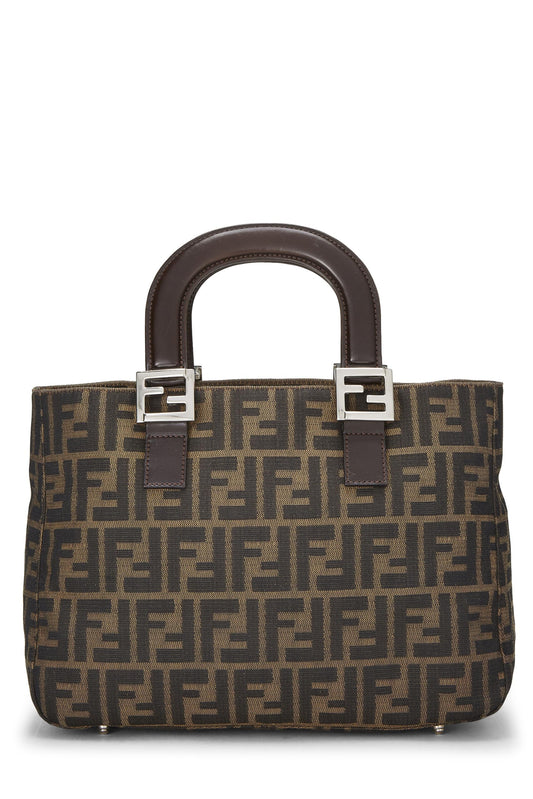 Fendi, Brown Zucca Canvas Handbag, Brown