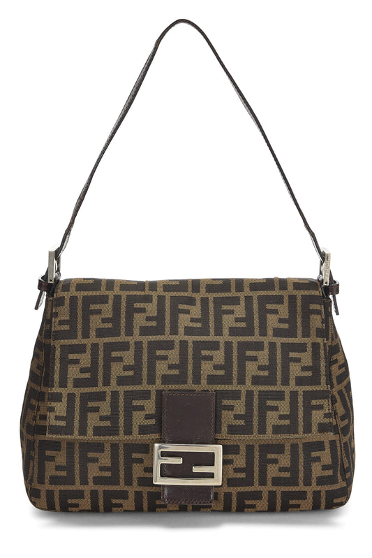 Fendi, Brown Zucca Canvas Mama, Brown