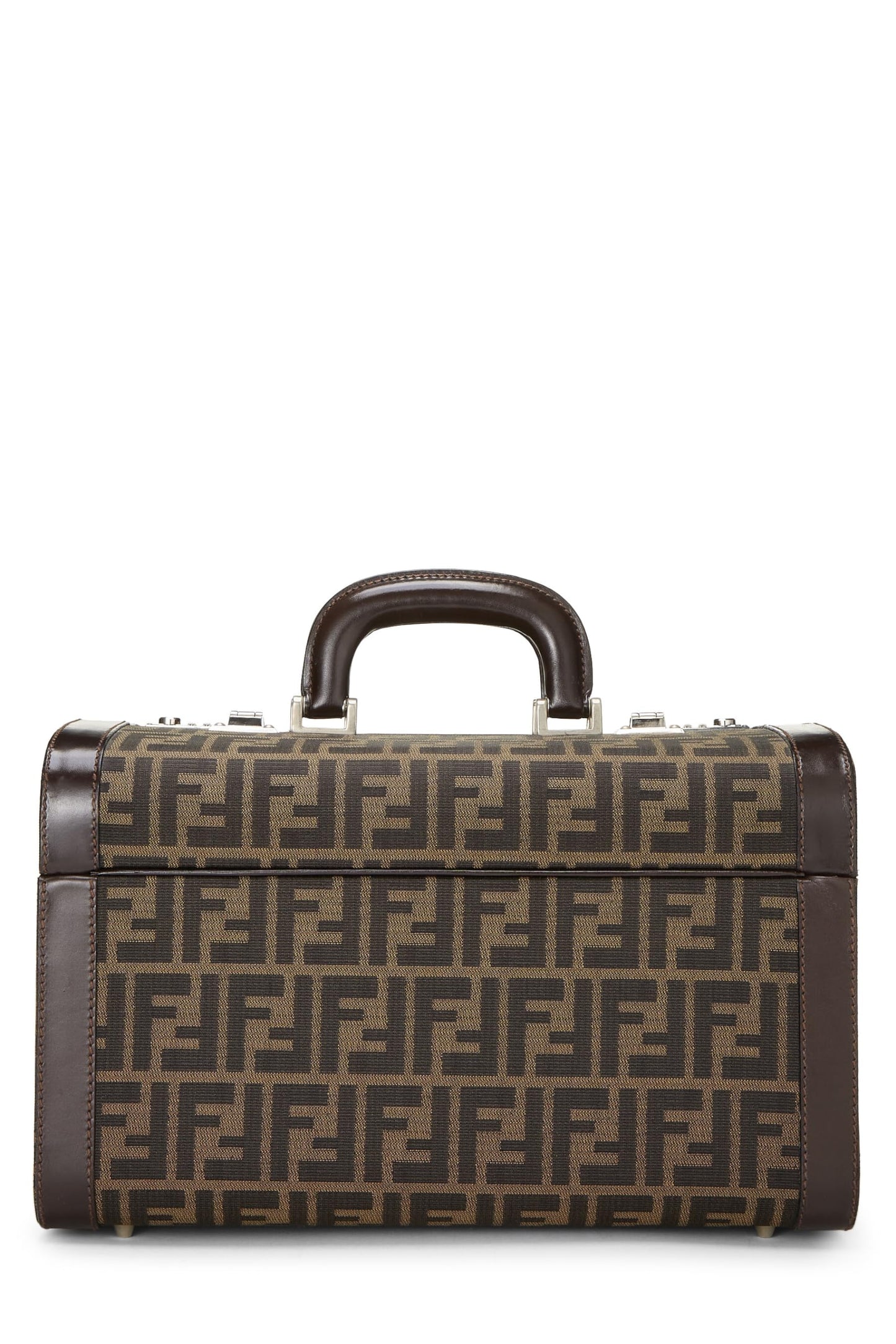 Fendi, Brown Zucca Canvas Box Vanity, Brown