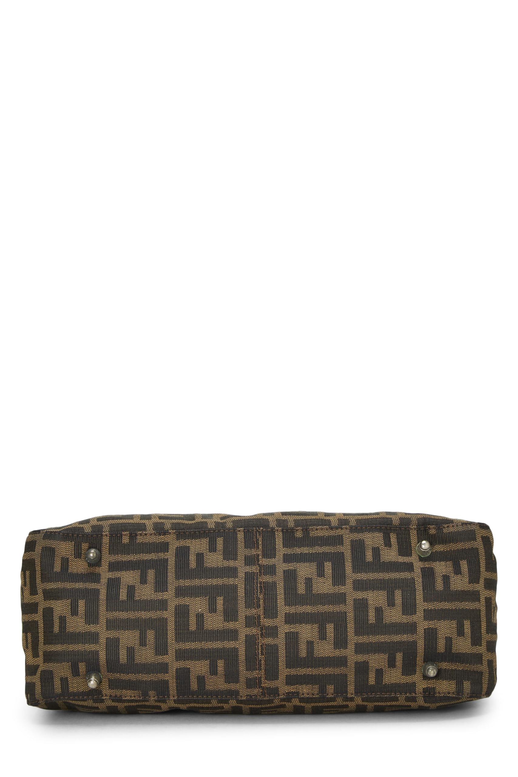 Fendi, Brown Zucca Canvas Handbag Small, Brown