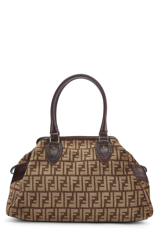 Fendi, Brown Zucca Velour Bag Du Jour Medium, Brown
