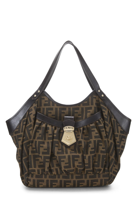 Fendi, Brown Zucca Canvas Chef Tote Large, Brown