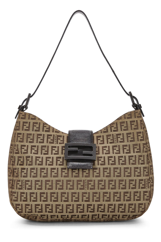 Fendi, Brown Zucchino Shoulder Bag, Brown