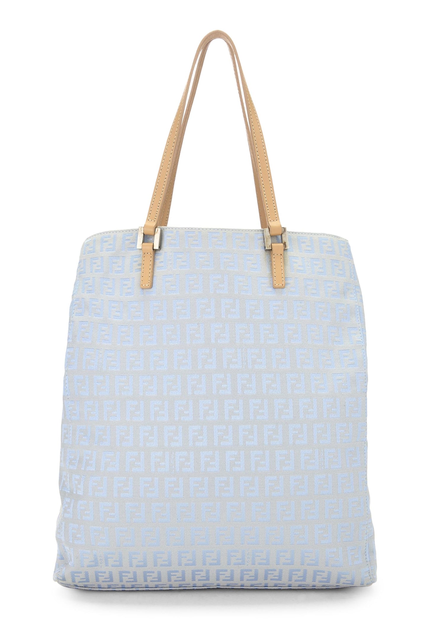 Fendi, Blue Zucchino Canvas Vertical Tote Small, Blue