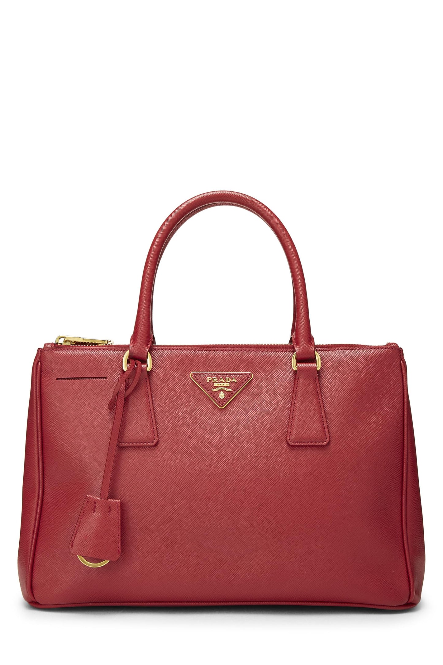Prada, Red Saffiano Executive Tote Small, Red
