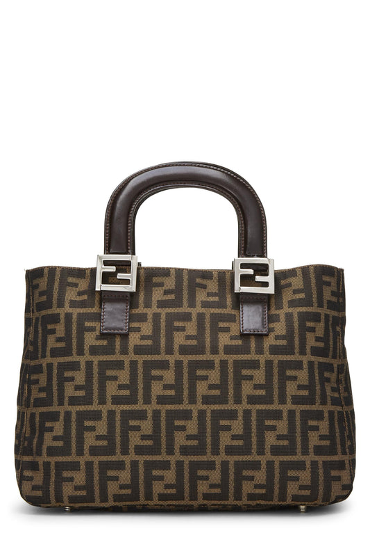 Fendi, Brown Zucca Canvas Handbag Small, Brown