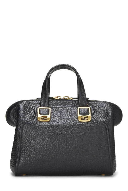 Fendi, Black Leather Chameleon Small, Black