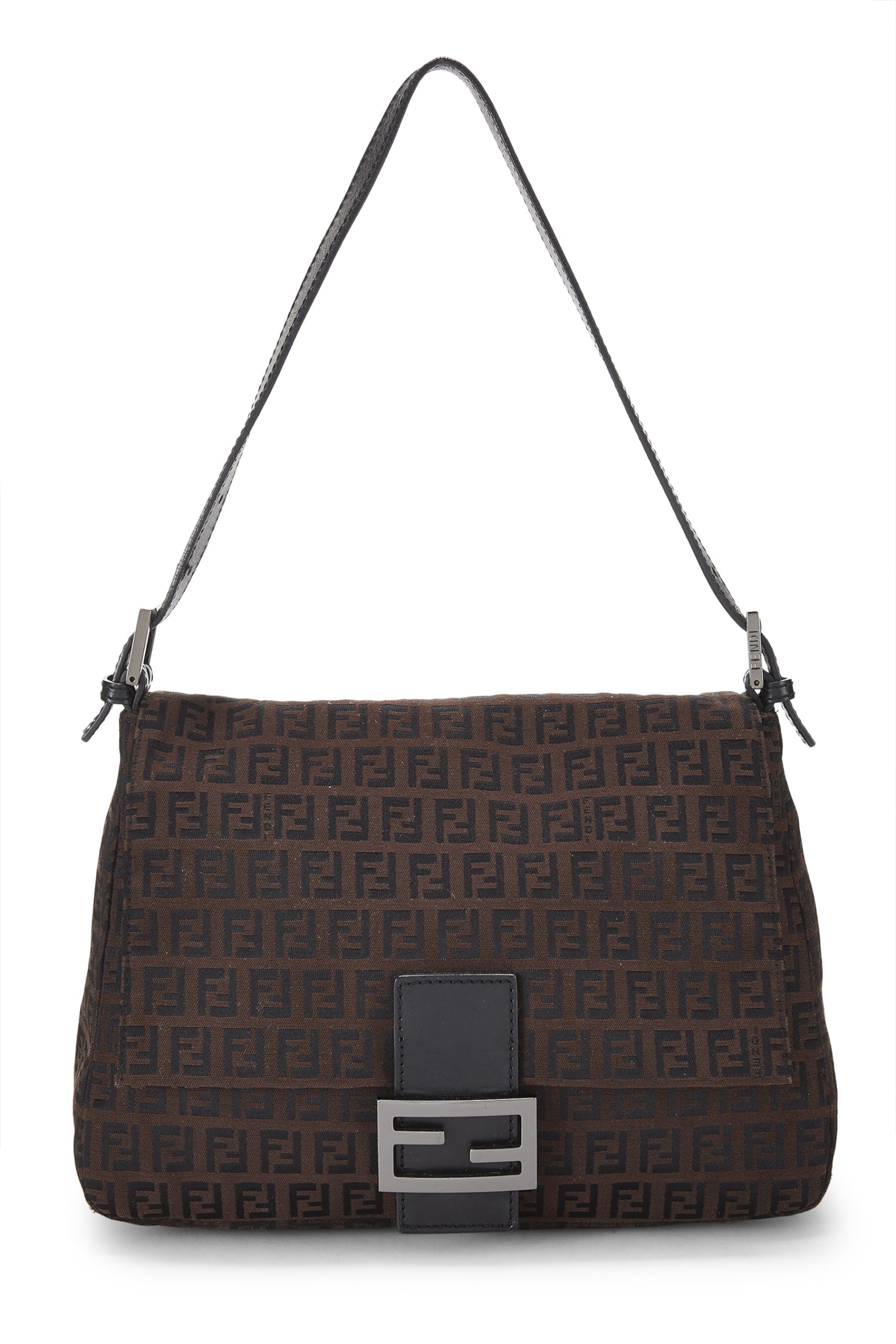 Fendi, Brown Zucchino Canvas Mama, Black
