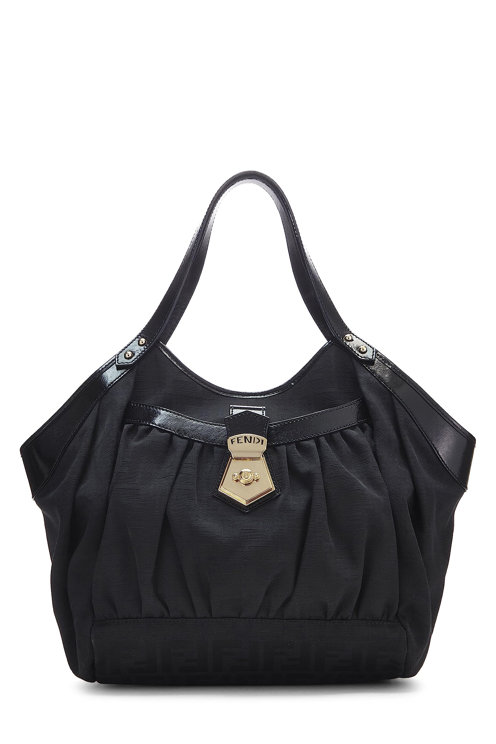 Fendi, Black Zucca Chef Tote Small, Black