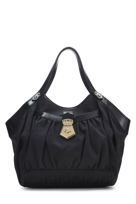 Fendi, Black Zucca Chef Tote Small, Black