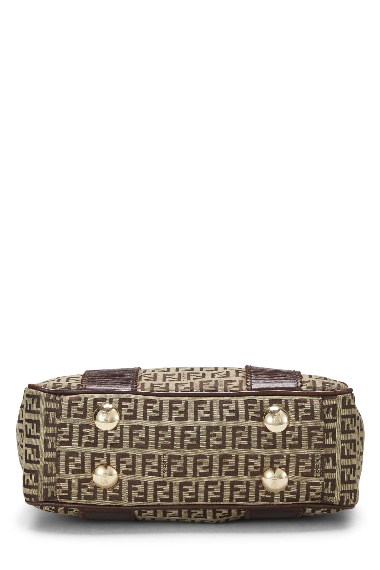 Fendi, Brown Zucchino Canvas Tote Small, Brown