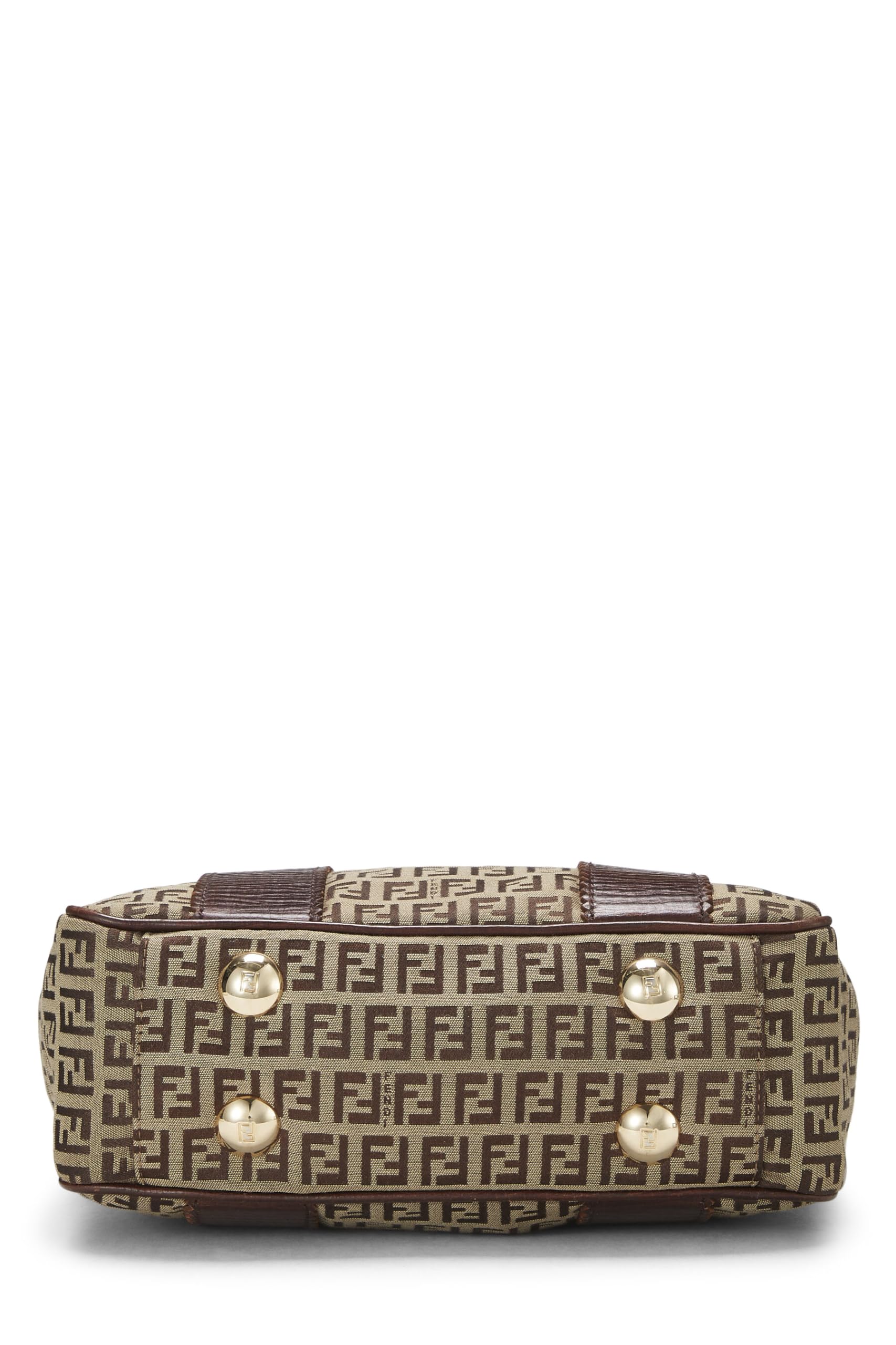 Fendi, Brown Zucchino Canvas Tote Small, Brown