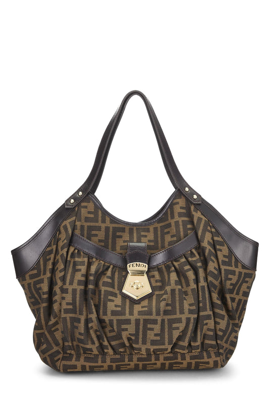 Fendi, Brown Zucca Canvas Chef Pocket Tote Large, Brown