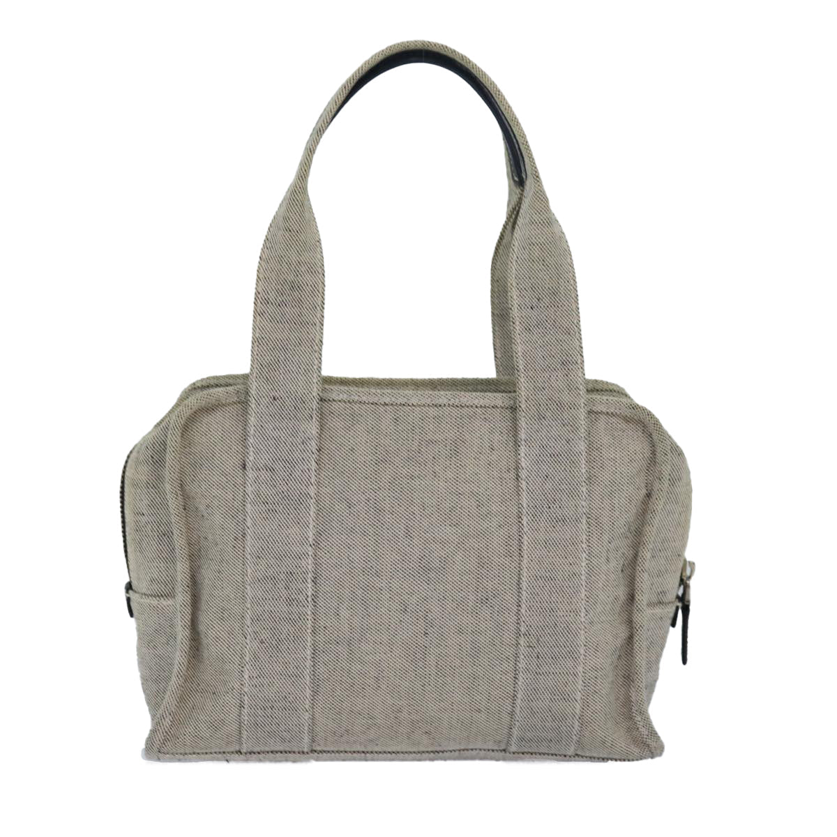 PRADA Hand Bag Canvas Gray Auth