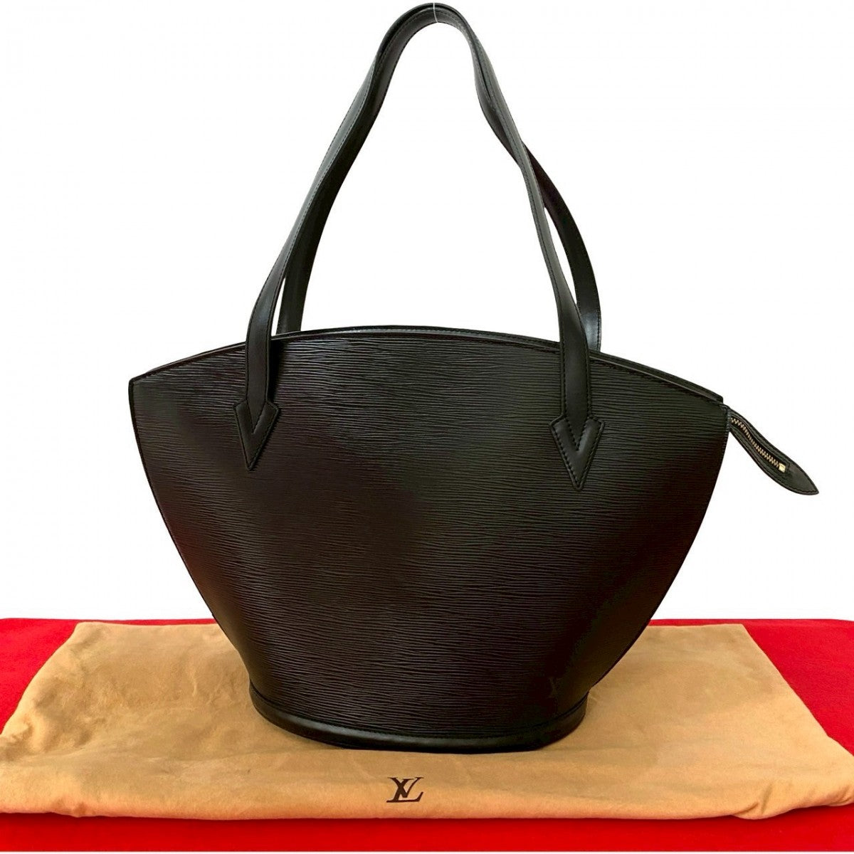 LOUIS VUITTON Tote Bag Epi Leather black Epi Sunjack shopping Women