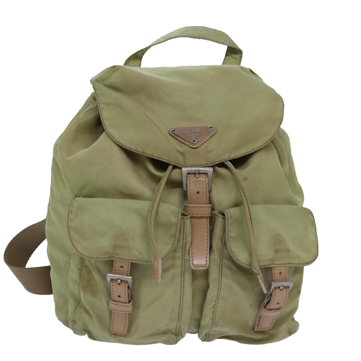 PRADA Backpack Nylon Khaki Auth