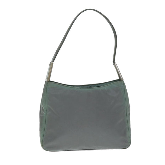 PRADA Shoulder Bag Nylon Gray Auth