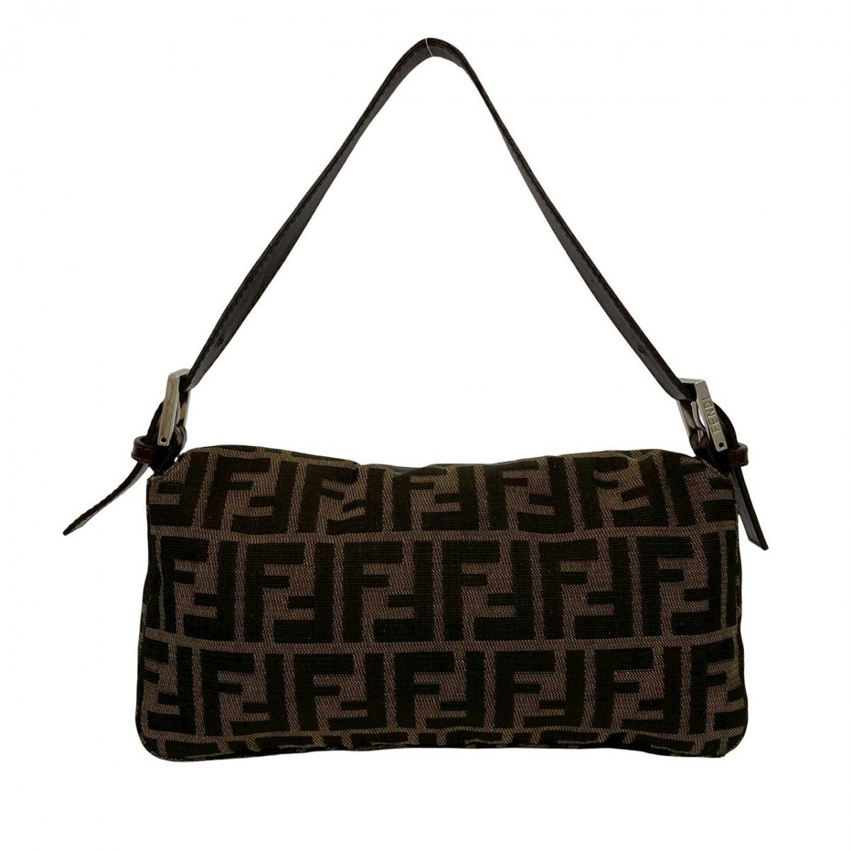 FENDI Shoulder Bag canvas Brown Mamma Bucket