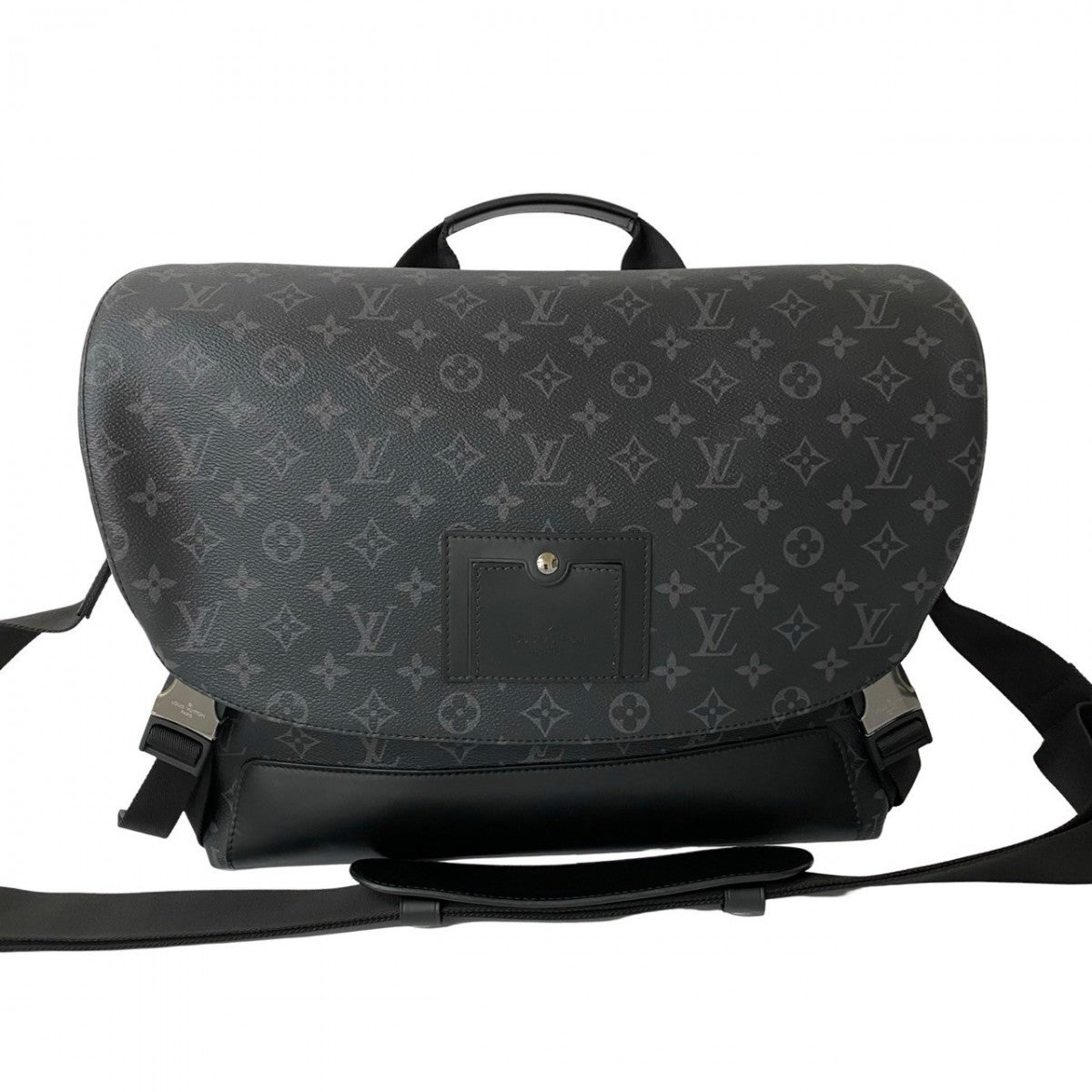 Elegant Women's Shoulder Bag | LOUIS VUITTON Shoulder Bag leather black Monogram Eclipse Messenger Voyage MM