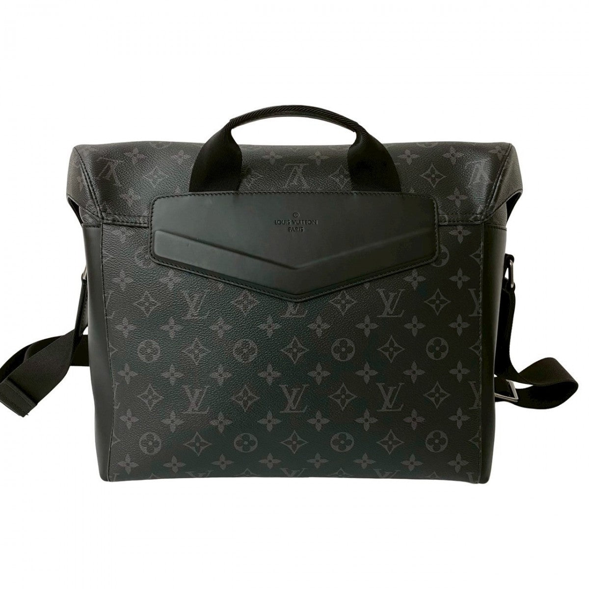 Elegant Women's Shoulder Bag | LOUIS VUITTON Shoulder Bag leather black Monogram Eclipse Messenger Voyage MM