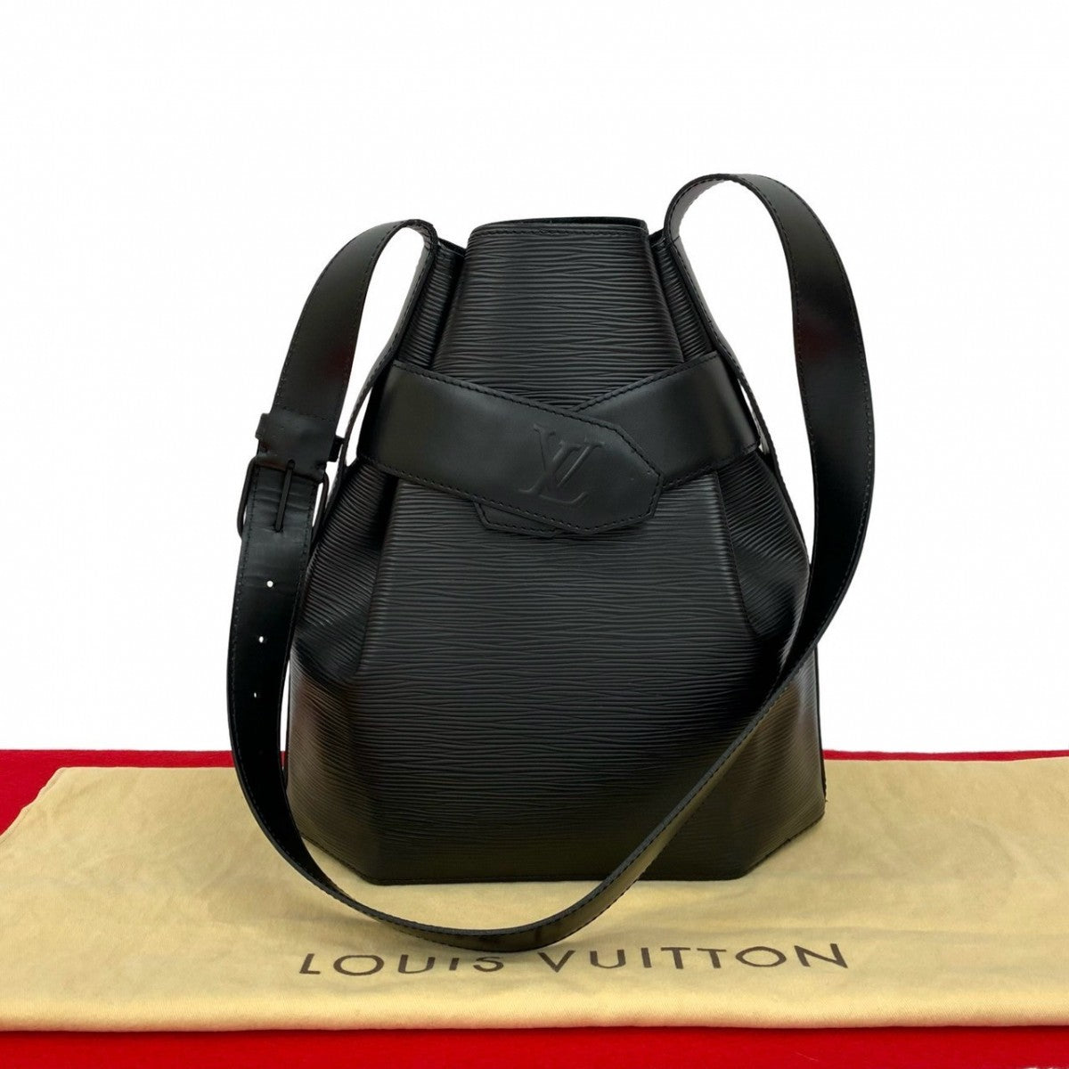 LOUIS VUITTON Shoulder Bag Epi Leather black Epi Sac De Paul PM Women
