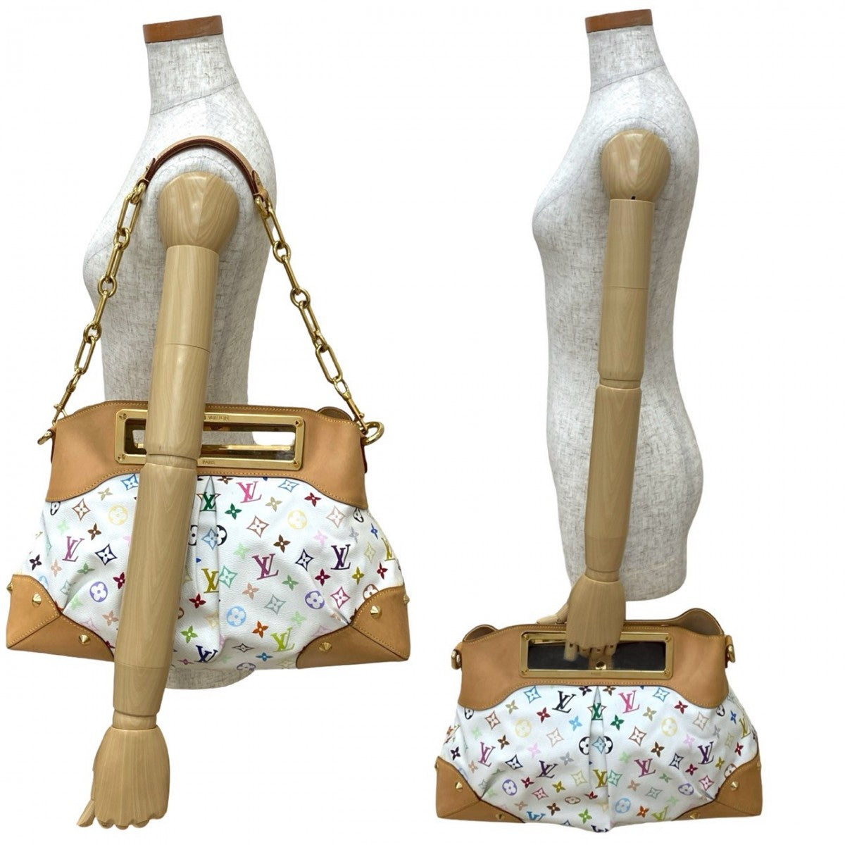 Elegant Women's Shoulder Bag | LOUIS VUITTON Shoulder Bag leather multicolor Monogram multicolor Judy GM