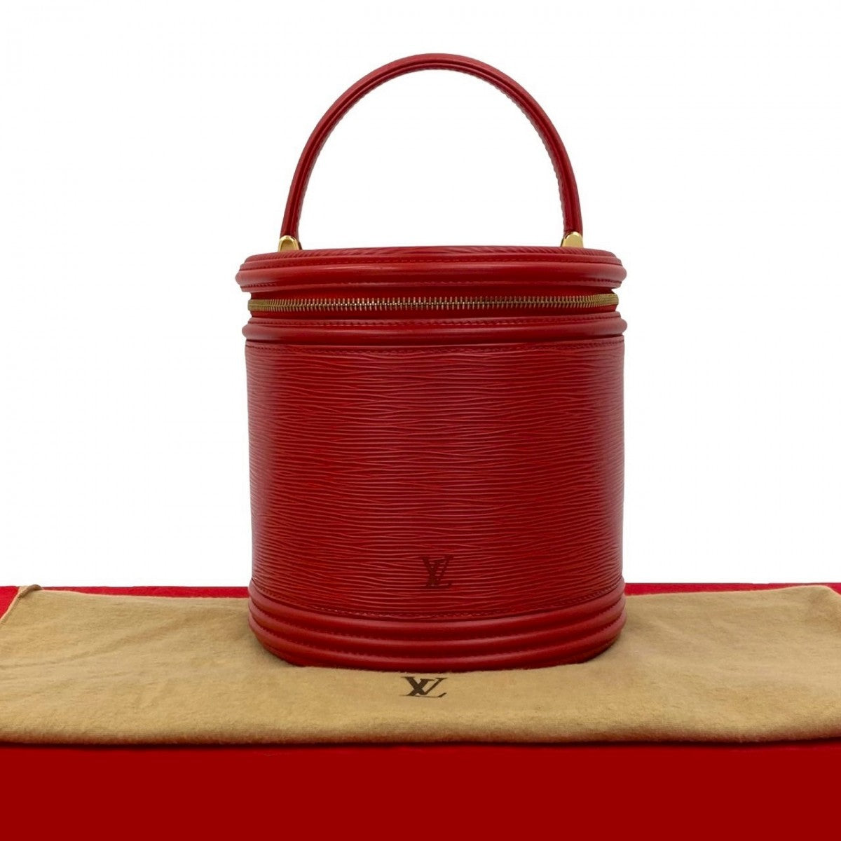 LOUIS VUITTON Handbag Epi Leather Red Epi Cannes