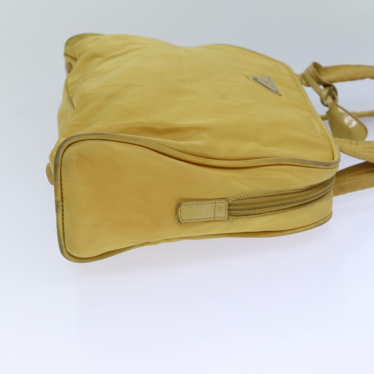 PRADA Hand Bag Nylon Yellow Auth