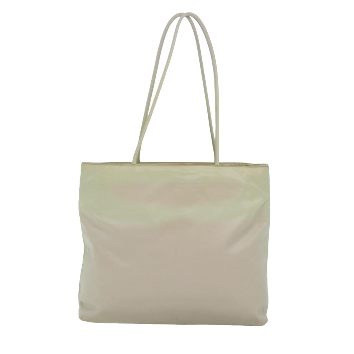 PRADA Tote Bag Nylon White Auth