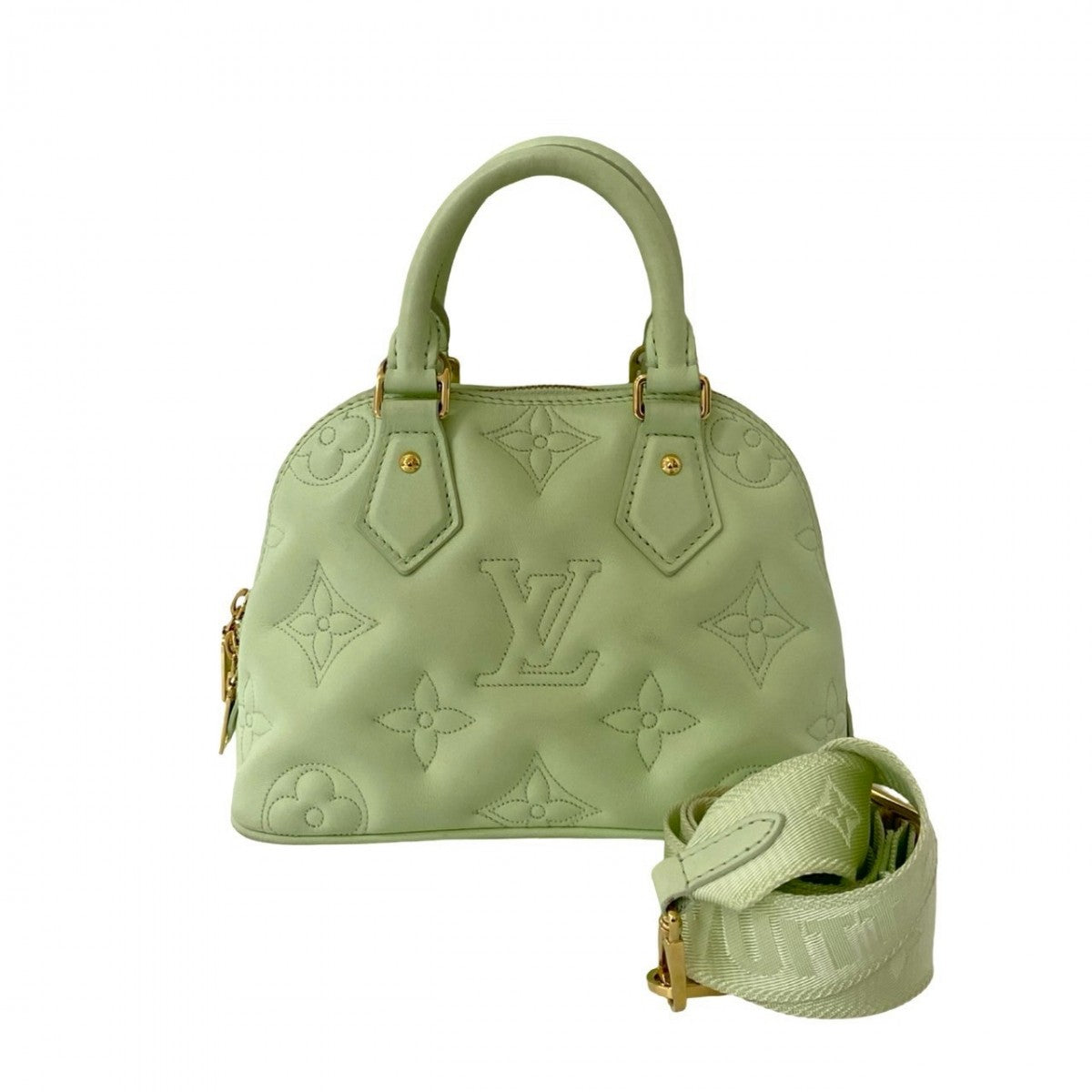 LOUIS VUITTON Shoulder Bag leather Mint green bubble glam Almasoft BB