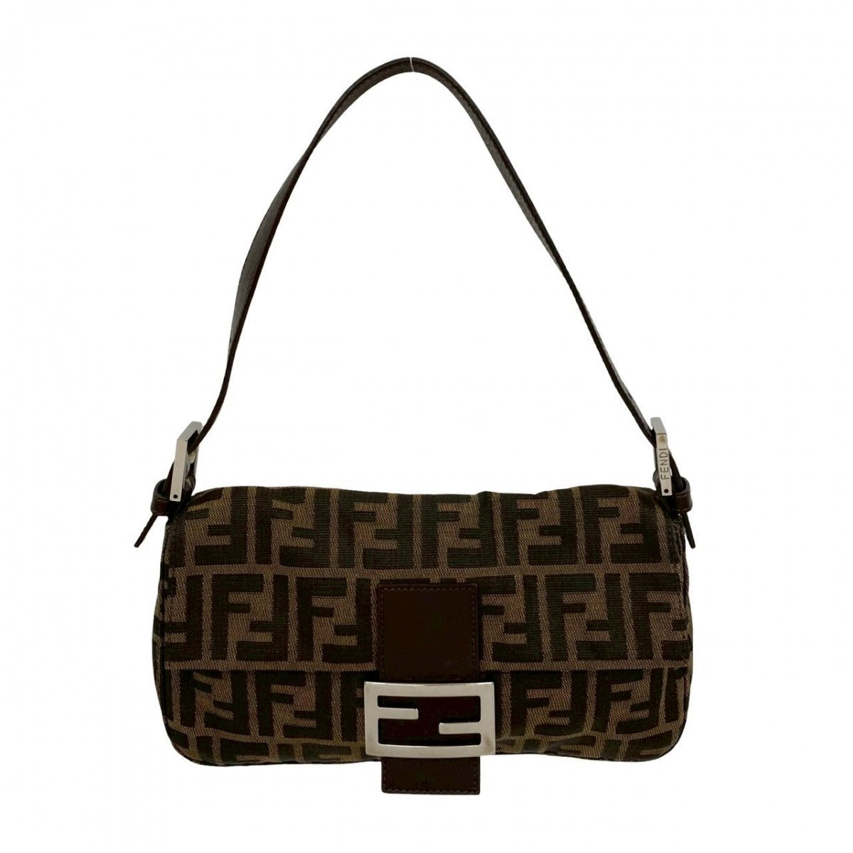 FENDI Shoulder Bag leather Brown Mamma Bucket