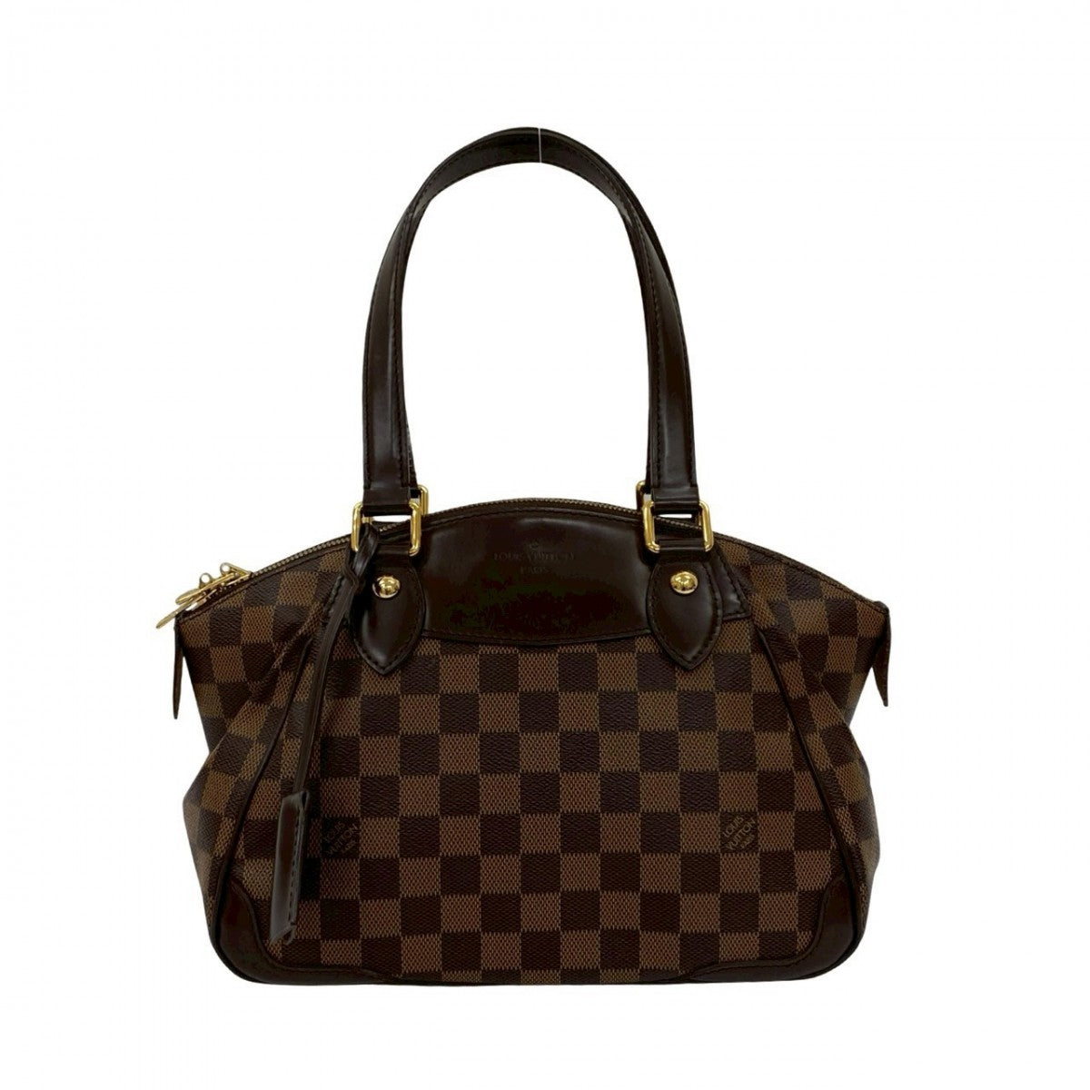 LOUIS VUITTON Handbag leather Brown Damier Verona PM
