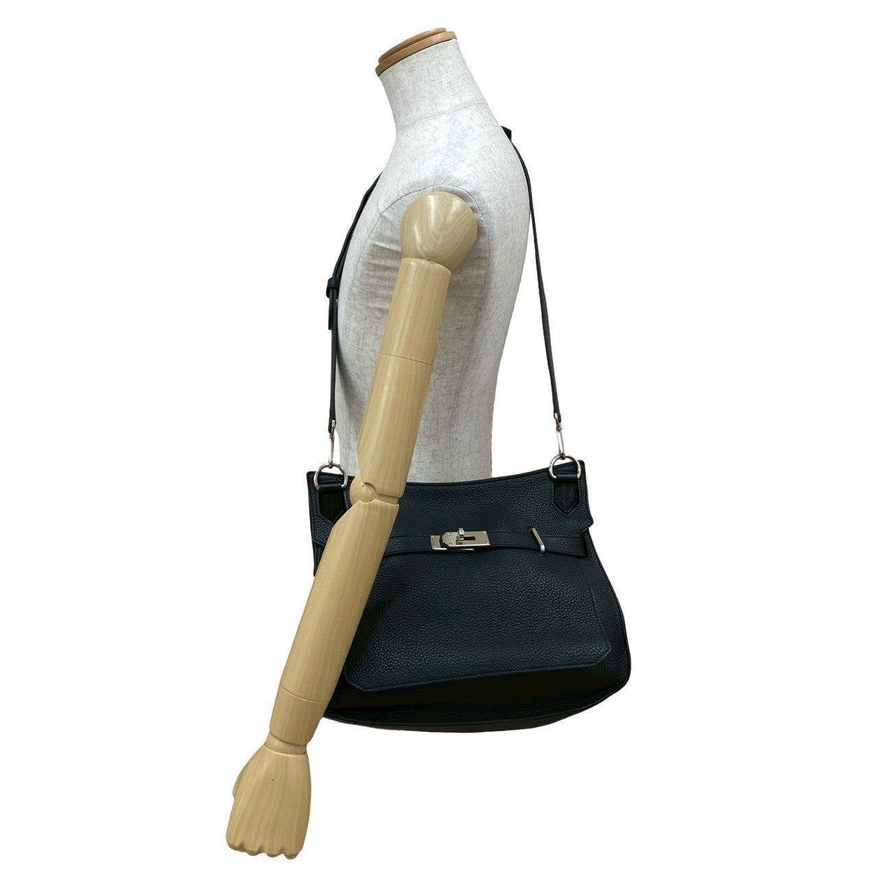 HERMES Shoulder Bag Taurillon Clemence black Gypsysiel 34