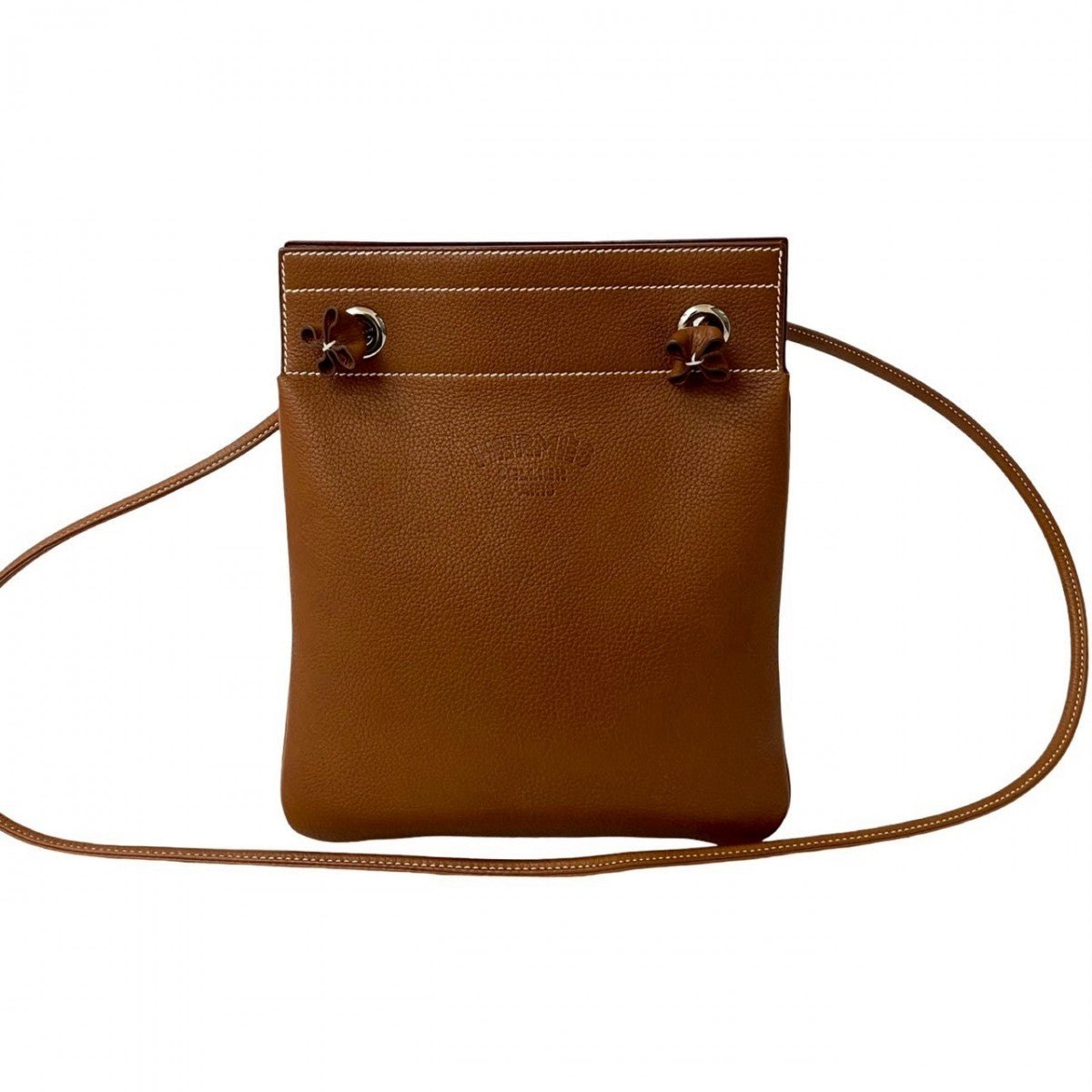 HERMES Shoulder Bag Vauvarenia Brown Arine Mini