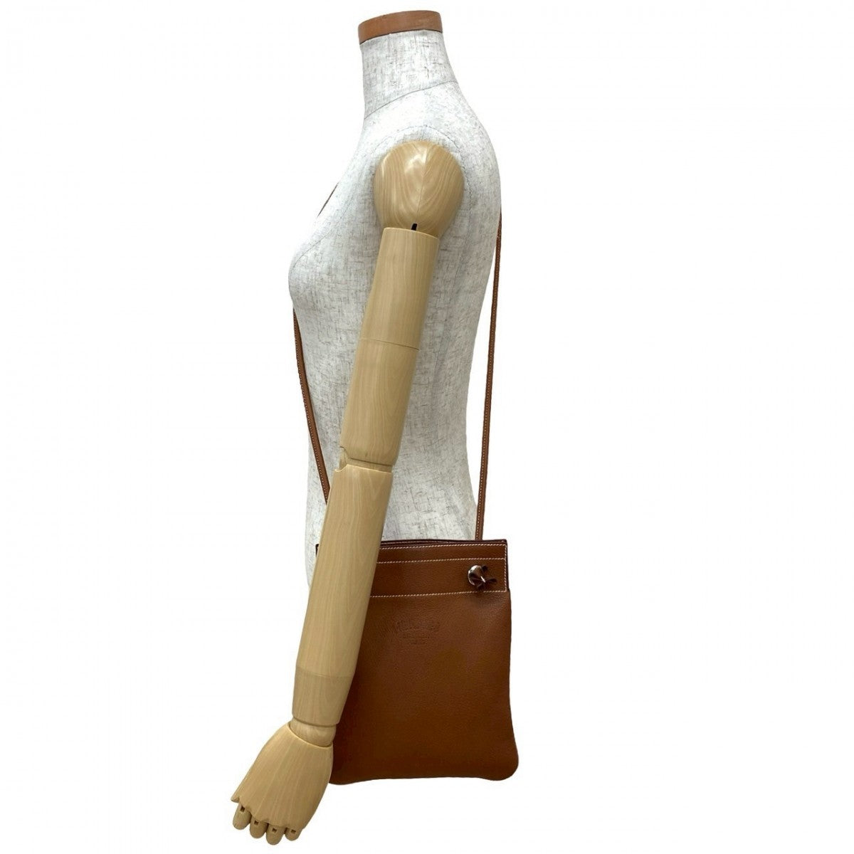 HERMES Shoulder Bag Vauvarenia Brown Arine Mini