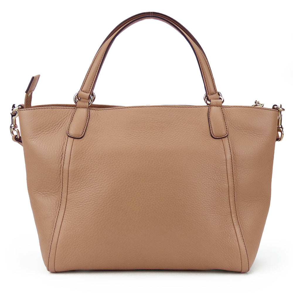 GUCCI Handbag 369176 leather beige Interlocking Soho