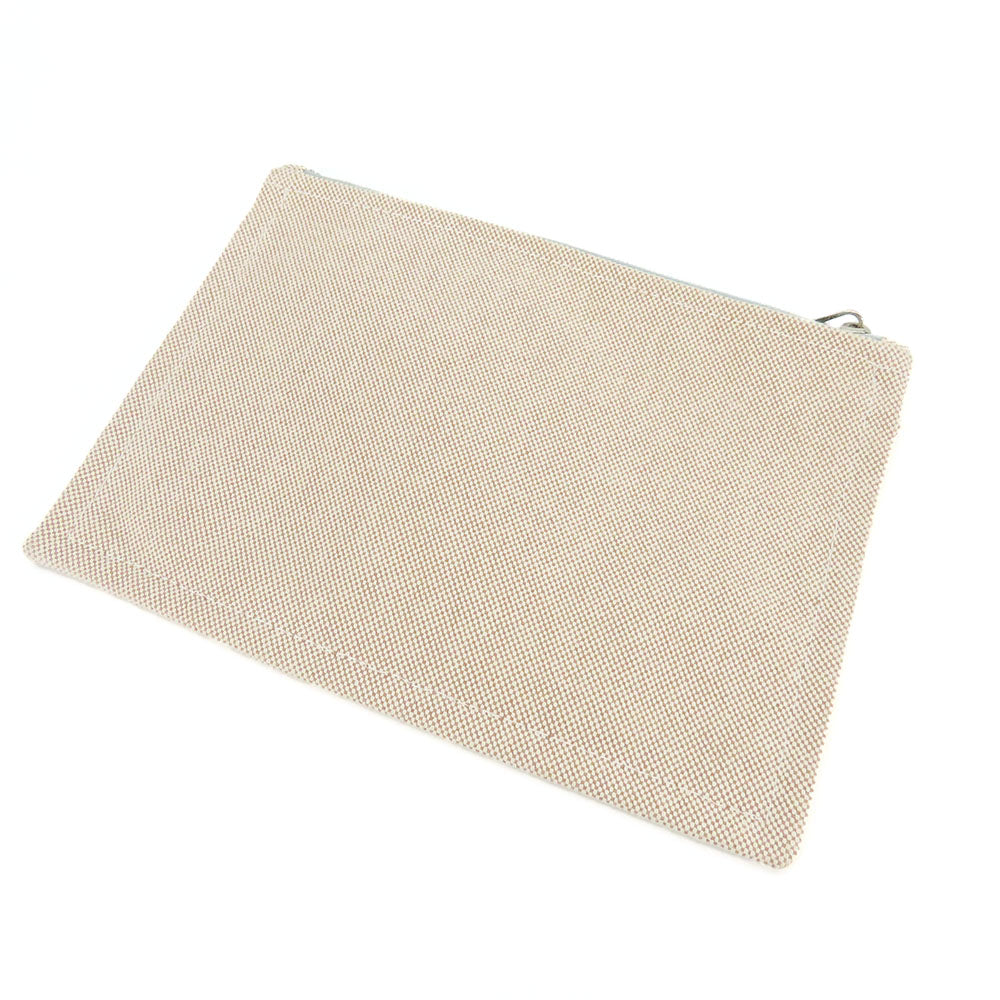 HERMES Pouch canvas Beige type New Yotting PM unisex(Unisex)