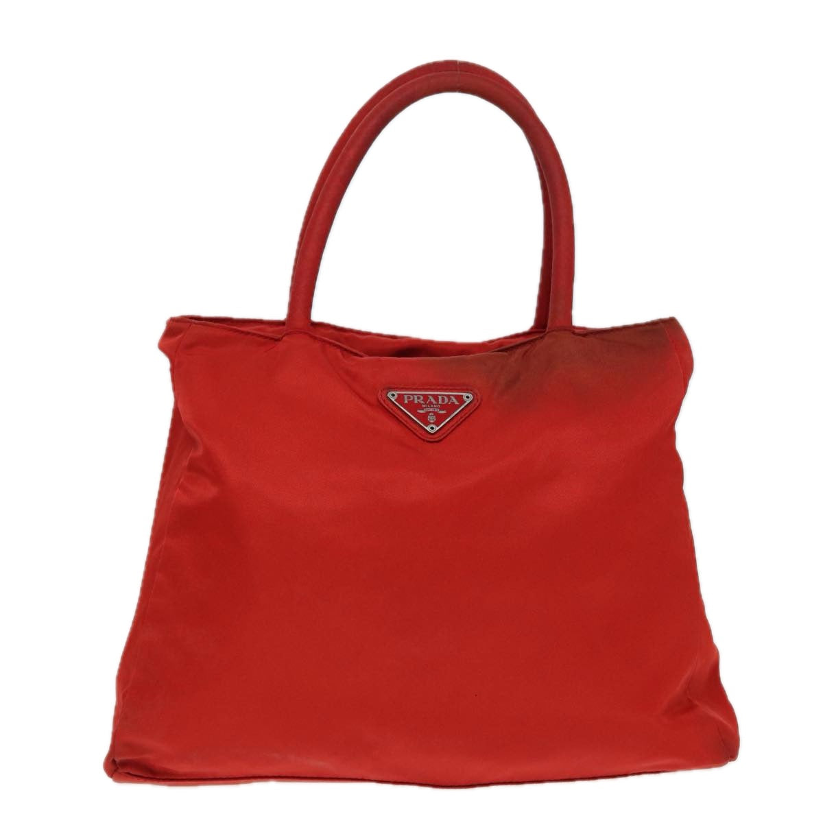 PRADA Tote Bag Nylon Red Auth