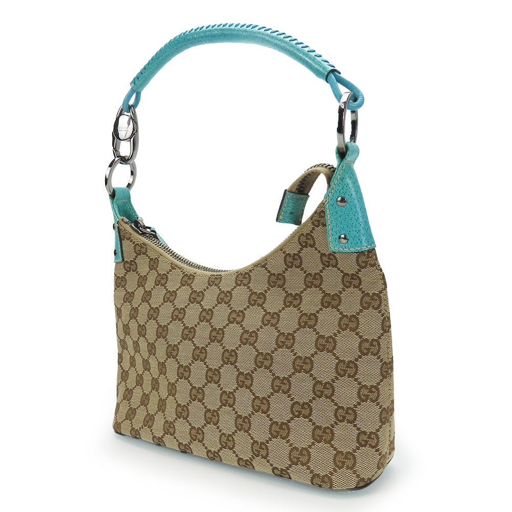 GUCCI Shoulder Bag 115002 GG canvas blue