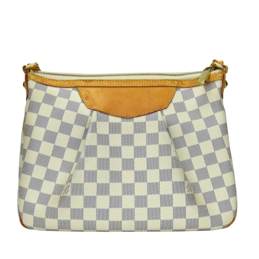 LOUIS VUITTON Shoulder Bag Damier Azur white Siracusa PM