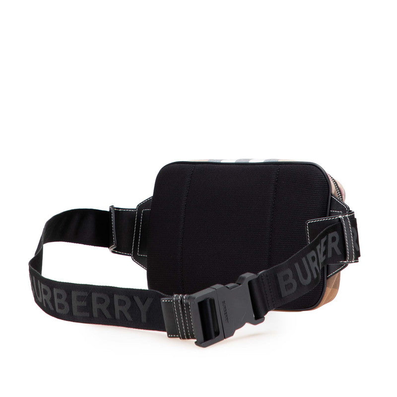 Burberry Check Canvas Leather Body Bag