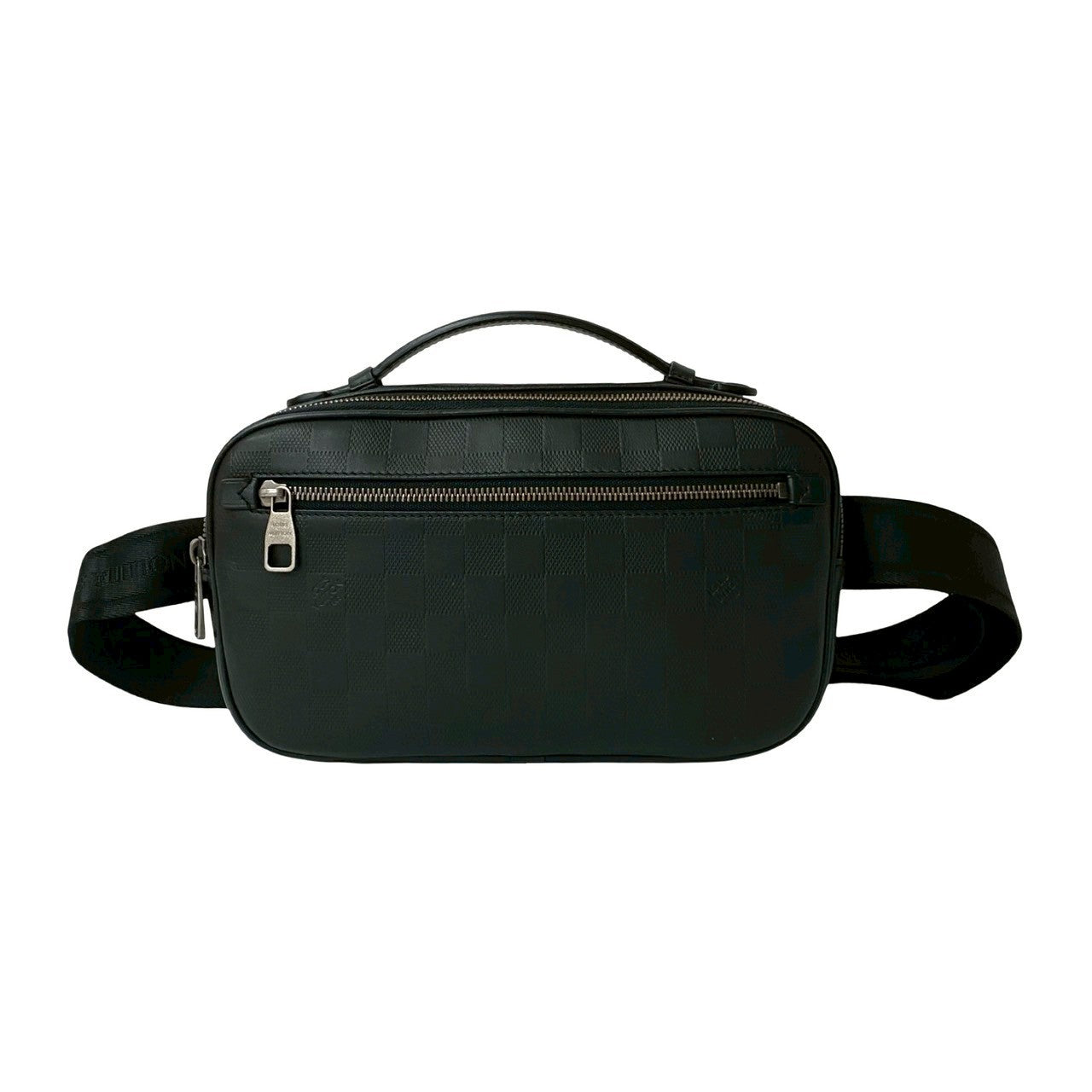 LOUIS VUITTON Sling bag leather black Damier Anfini Ambreil