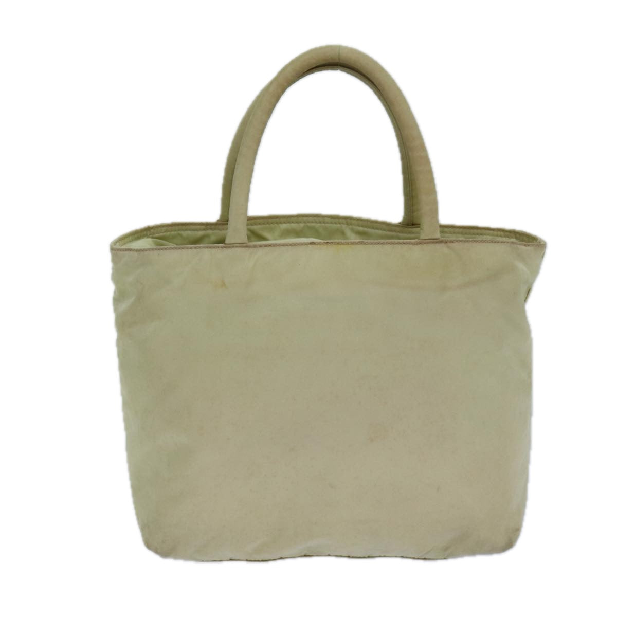 PRADA Hand Bag Nylon Beige Auth