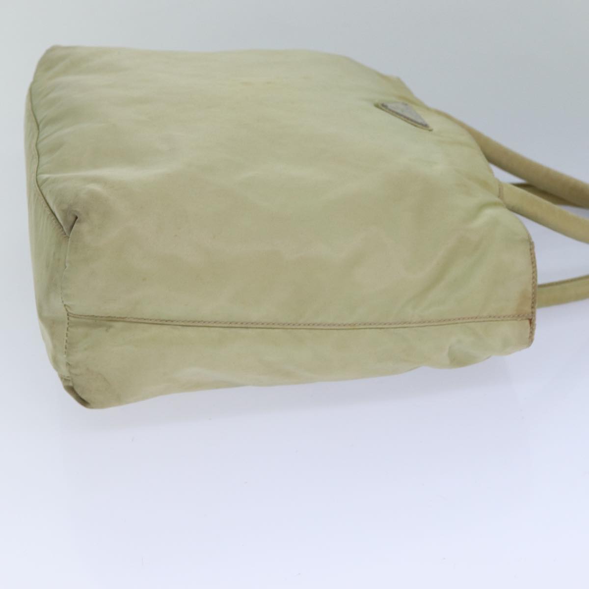 PRADA Hand Bag Nylon Beige Auth
