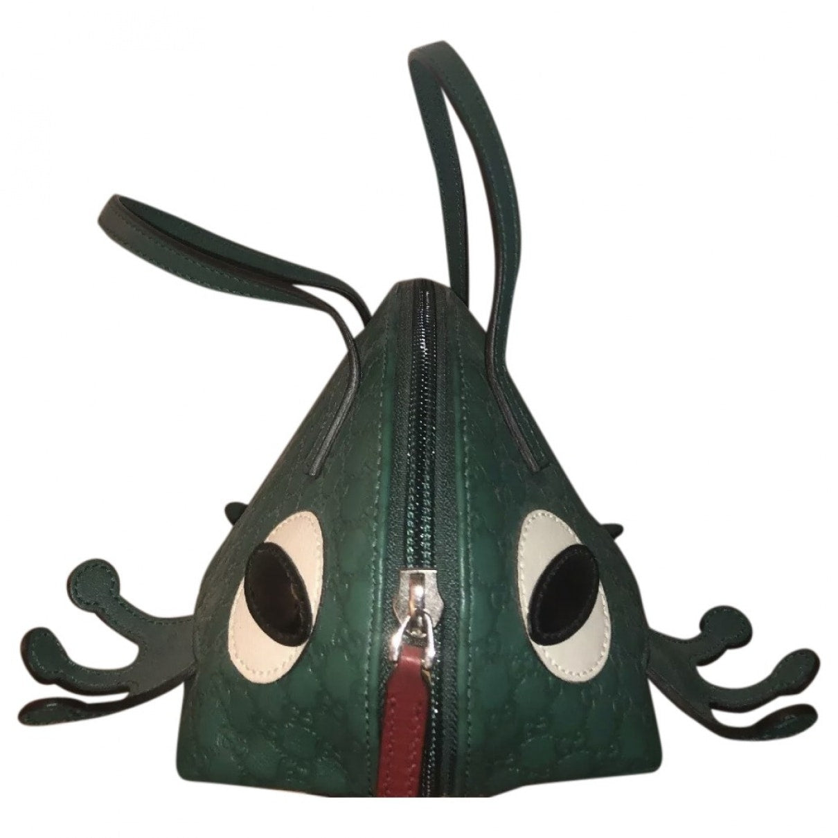 Gucci green leather bag & pencil cases