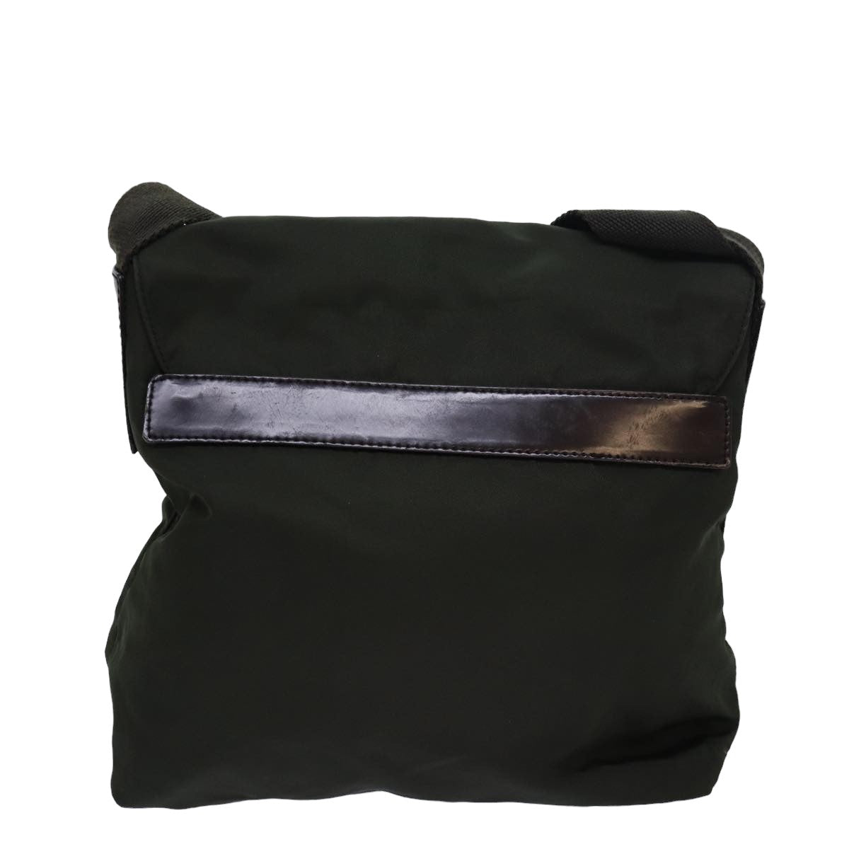 PRADA Shoulder Bag Nylon Khaki Brown Auth