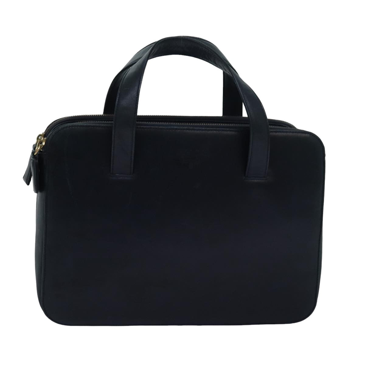PRADA Hand Bag Leather Navy Auth